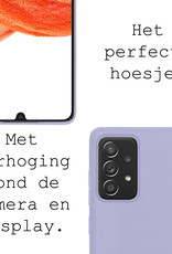 BASEY. Hoes Geschikt voor Samsung A33 Hoesje Siliconen Back Cover Case - Hoesje Geschikt voor Samsung Galaxy A33 Hoes Cover Hoesje - Lila