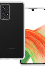BASEY. Hoes Geschikt voor Samsung A33 Hoesje Siliconen Back Cover Case - Hoesje Geschikt voor Samsung Galaxy A33 Hoes Cover Hoesje - Transparant