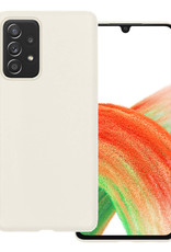 BASEY. Hoes Geschikt voor Samsung A33 Hoesje Siliconen Back Cover Case - Hoesje Geschikt voor Samsung Galaxy A33 Hoes Cover Hoesje - Wit