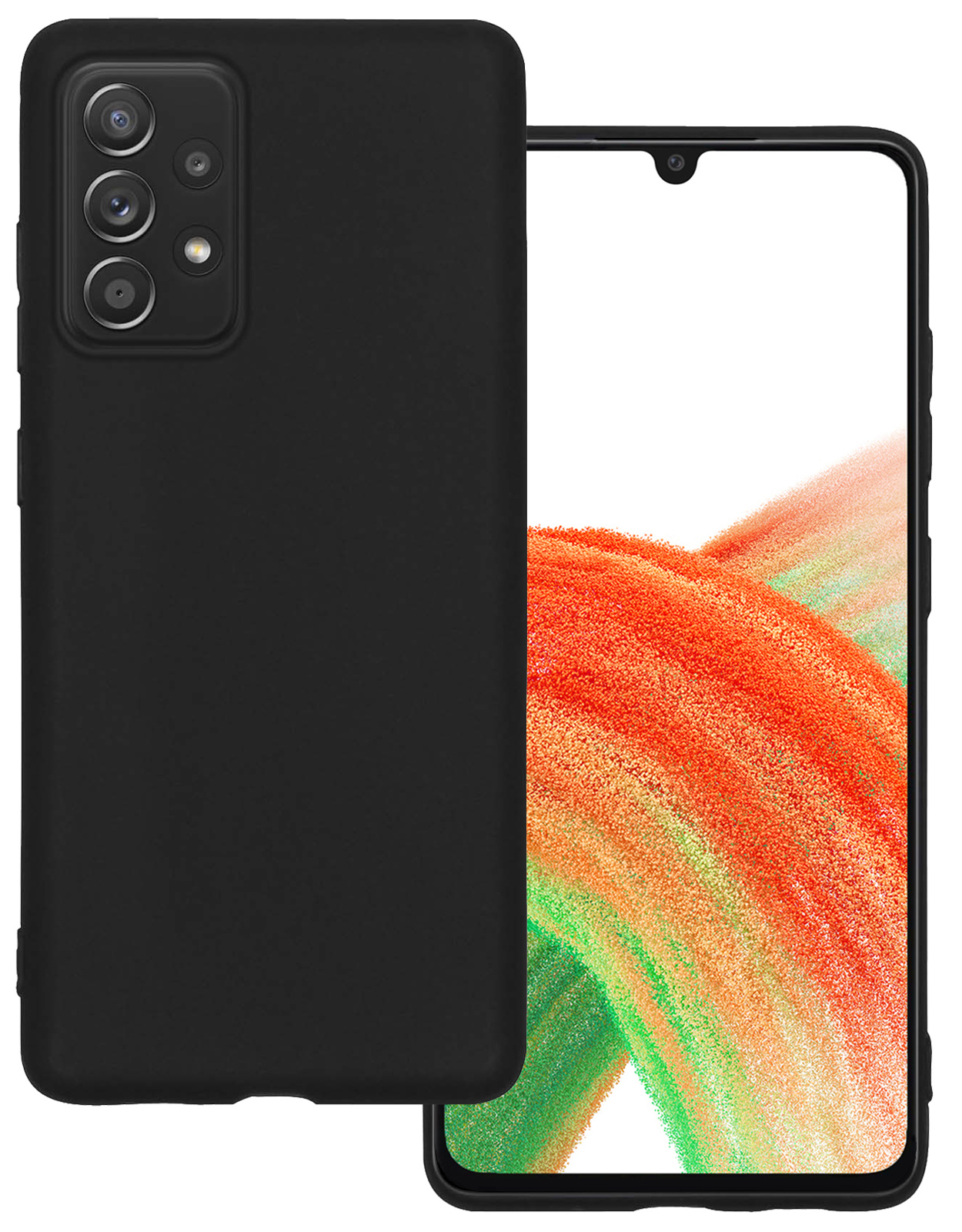 BASEY. Hoes Geschikt voor Samsung A33 Hoesje Siliconen Back Cover Case - Hoesje Geschikt voor Samsung Galaxy A33 Hoes Cover Hoesje - Zwart