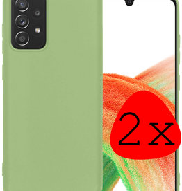 BASEY. BASEY. Samsung Galaxy A33 Hoesje Siliconen - Groen - 2 PACK