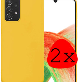 BASEY. BASEY. Samsung Galaxy A33 Hoesje Siliconen - Geel - 2 PACK