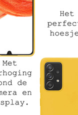 BASEY. Hoes Geschikt voor Samsung A33 Hoesje Siliconen Back Cover Case - Hoesje Geschikt voor Samsung Galaxy A33 Hoes Cover Hoesje - Geel - 2 Stuks