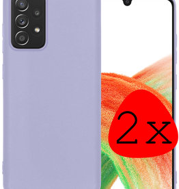 BASEY. BASEY. Samsung Galaxy A33 Hoesje Siliconen - Lila - 2 PACK