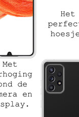 BASEY. Hoes Geschikt voor Samsung A33 Hoesje Siliconen Back Cover Case - Hoesje Geschikt voor Samsung Galaxy A33 Hoes Cover Hoesje - Transparant - 2 Stuks