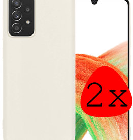 BASEY. BASEY. Samsung Galaxy A33 Hoesje Siliconen - Wit - 2 PACK