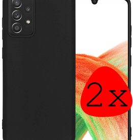 BASEY. BASEY. Samsung Galaxy A33 Hoesje Siliconen - Zwart - 2 PACK