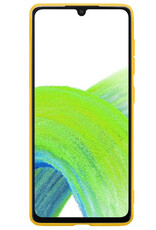 NoXx Hoes Geschikt voor Samsung A33 Hoesje Cover Siliconen Back Case Hoes - Geel