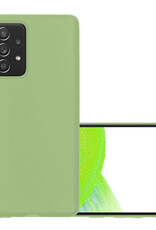 NoXx Hoes Geschikt voor Samsung A33 Hoesje Cover Siliconen Back Case Hoes - Groen