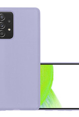 NoXx Hoes Geschikt voor Samsung A33 Hoesje Cover Siliconen Back Case Hoes - Lila
