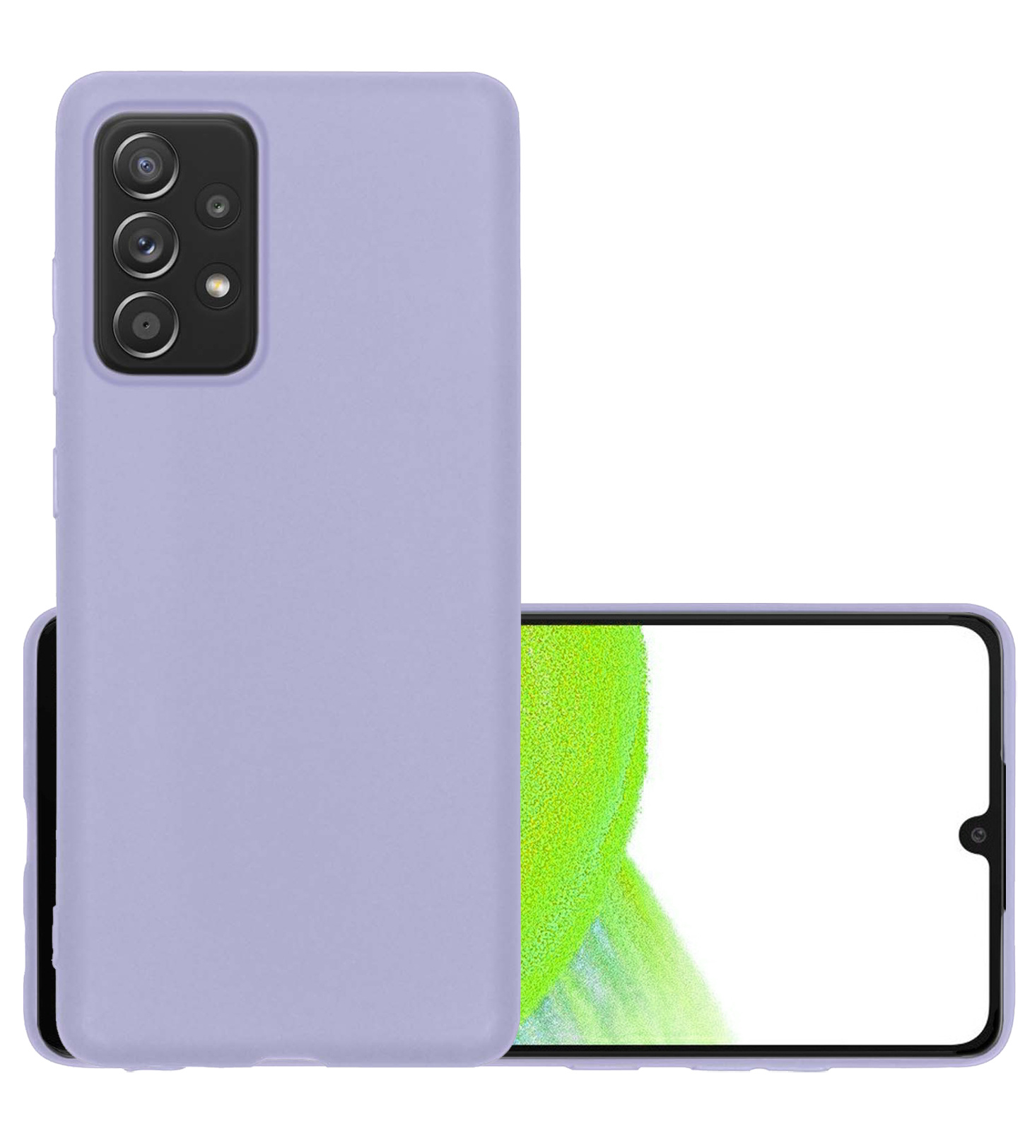 NoXx Hoes Geschikt voor Samsung A33 Hoesje Cover Siliconen Back Case Hoes - Lila