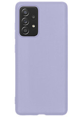 NoXx Hoes Geschikt voor Samsung A33 Hoesje Cover Siliconen Back Case Hoes - Lila