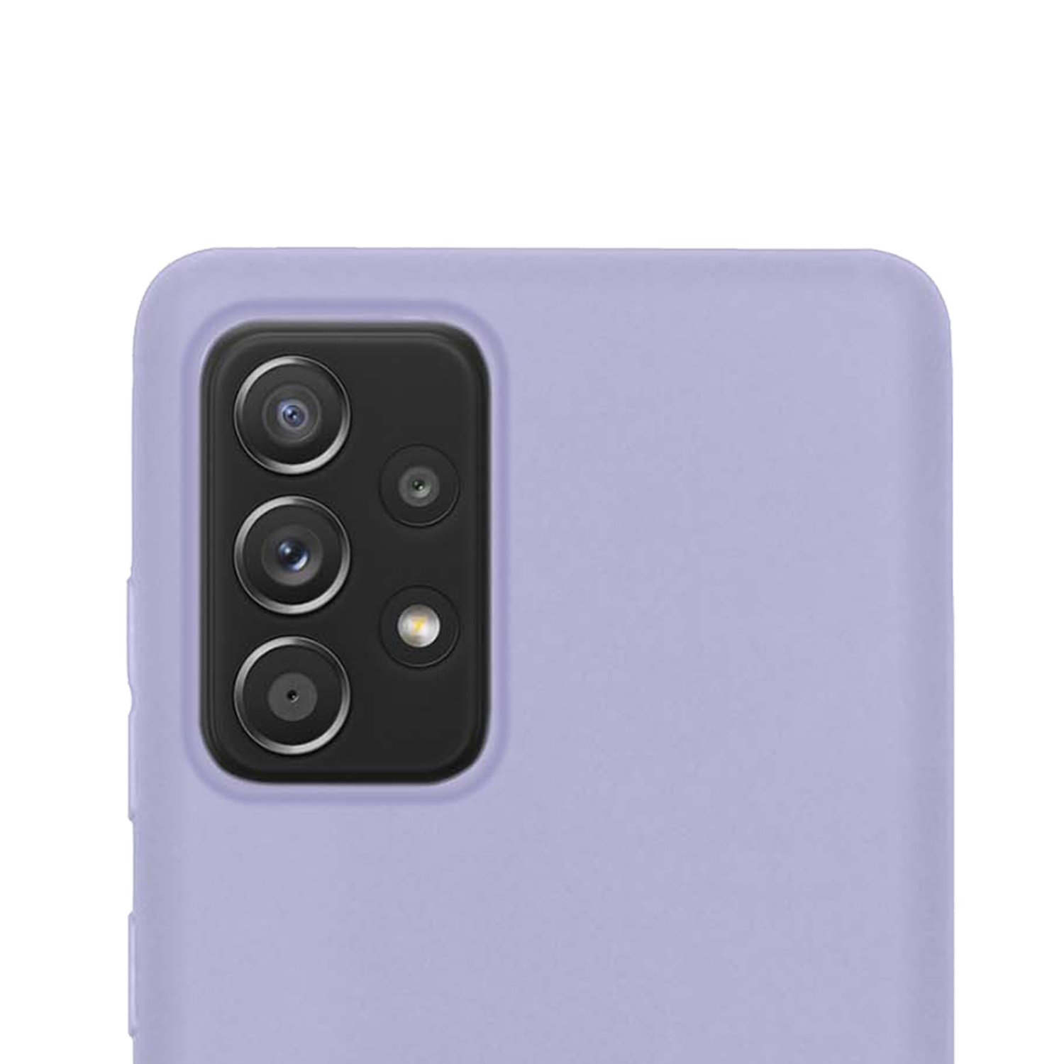 NoXx Hoes Geschikt voor Samsung A33 Hoesje Cover Siliconen Back Case Hoes - Lila