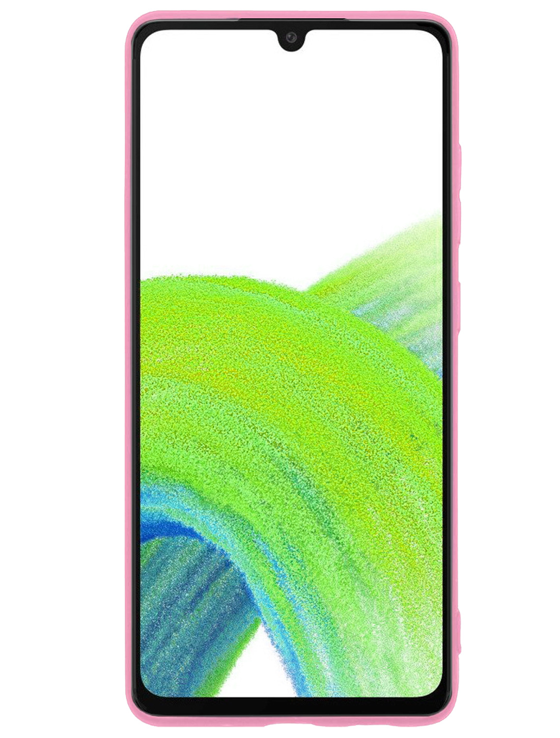 NoXx Hoes Geschikt voor Samsung A33 Hoesje Cover Siliconen Back Case Hoes - Lichtroze