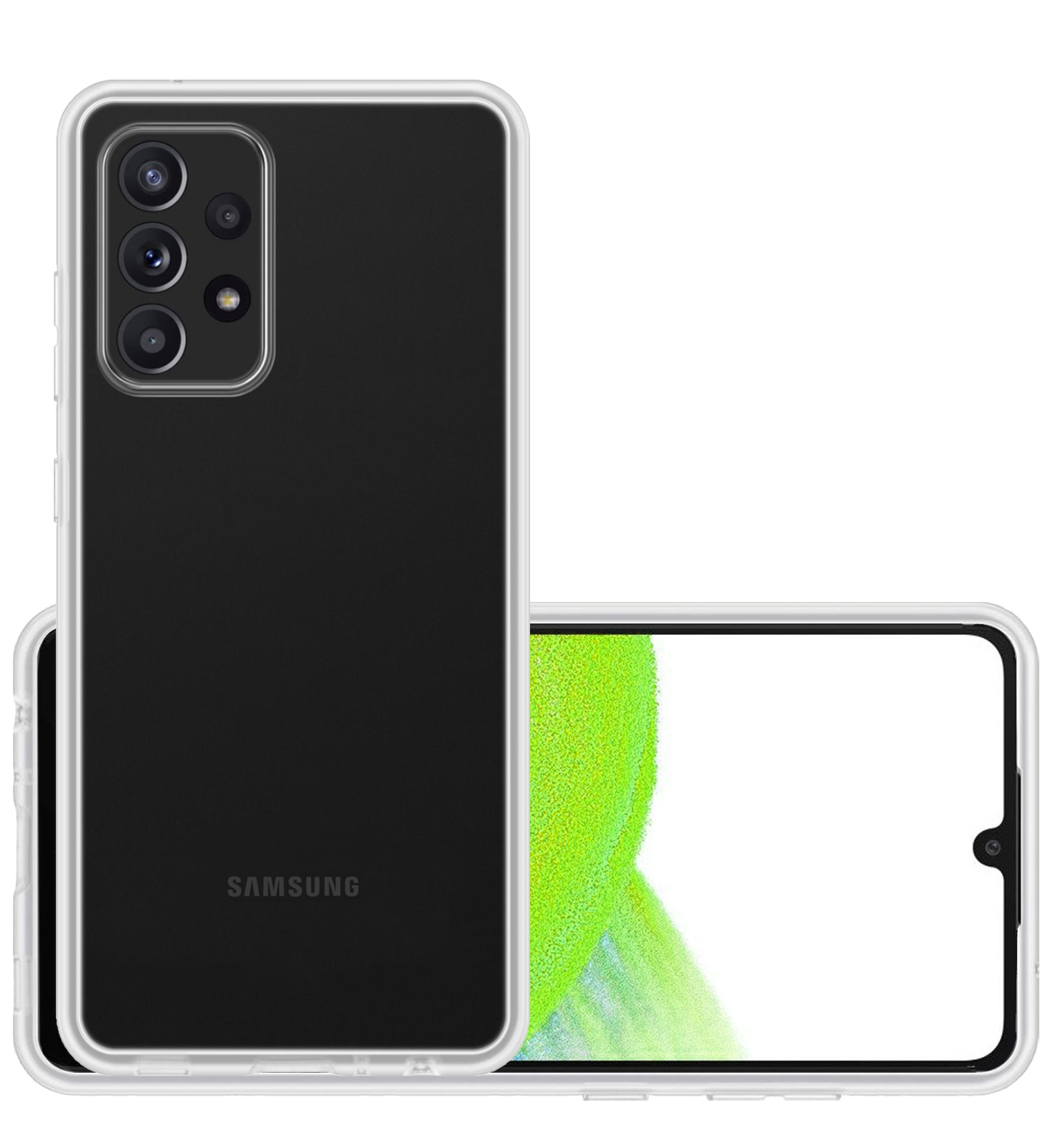 NoXx Hoes Geschikt voor Samsung A33 Hoesje Cover Siliconen Back Case Hoes - Transparant
