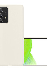 NoXx Hoes Geschikt voor Samsung A33 Hoesje Cover Siliconen Back Case Hoes - Wit