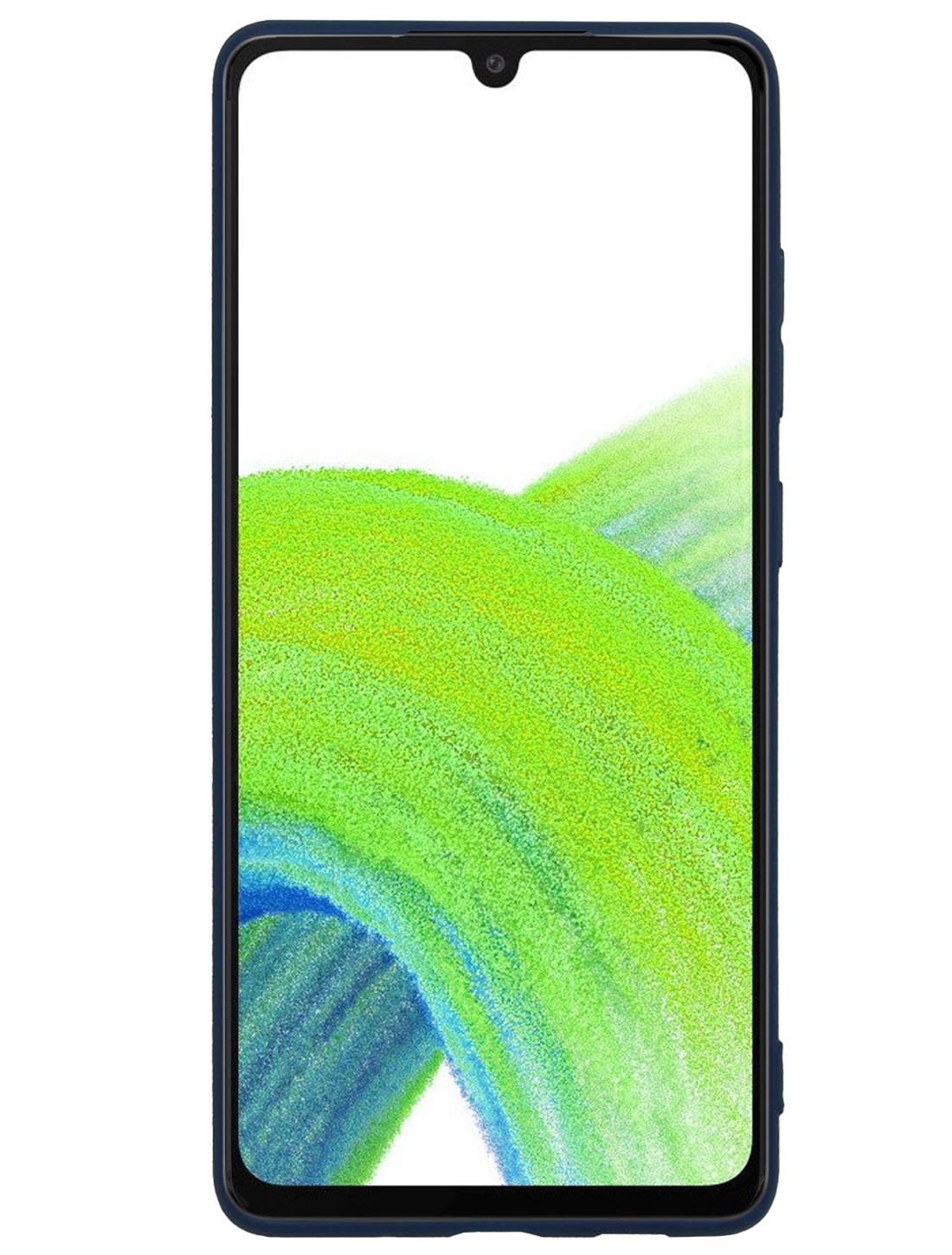 NoXx Hoes Geschikt voor Samsung A33 Hoesje Cover Siliconen Back Case Hoes - Donkerblauw - 2x