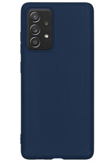NoXx Hoes Geschikt voor Samsung A33 Hoesje Cover Siliconen Back Case Hoes - Donkerblauw - 2x