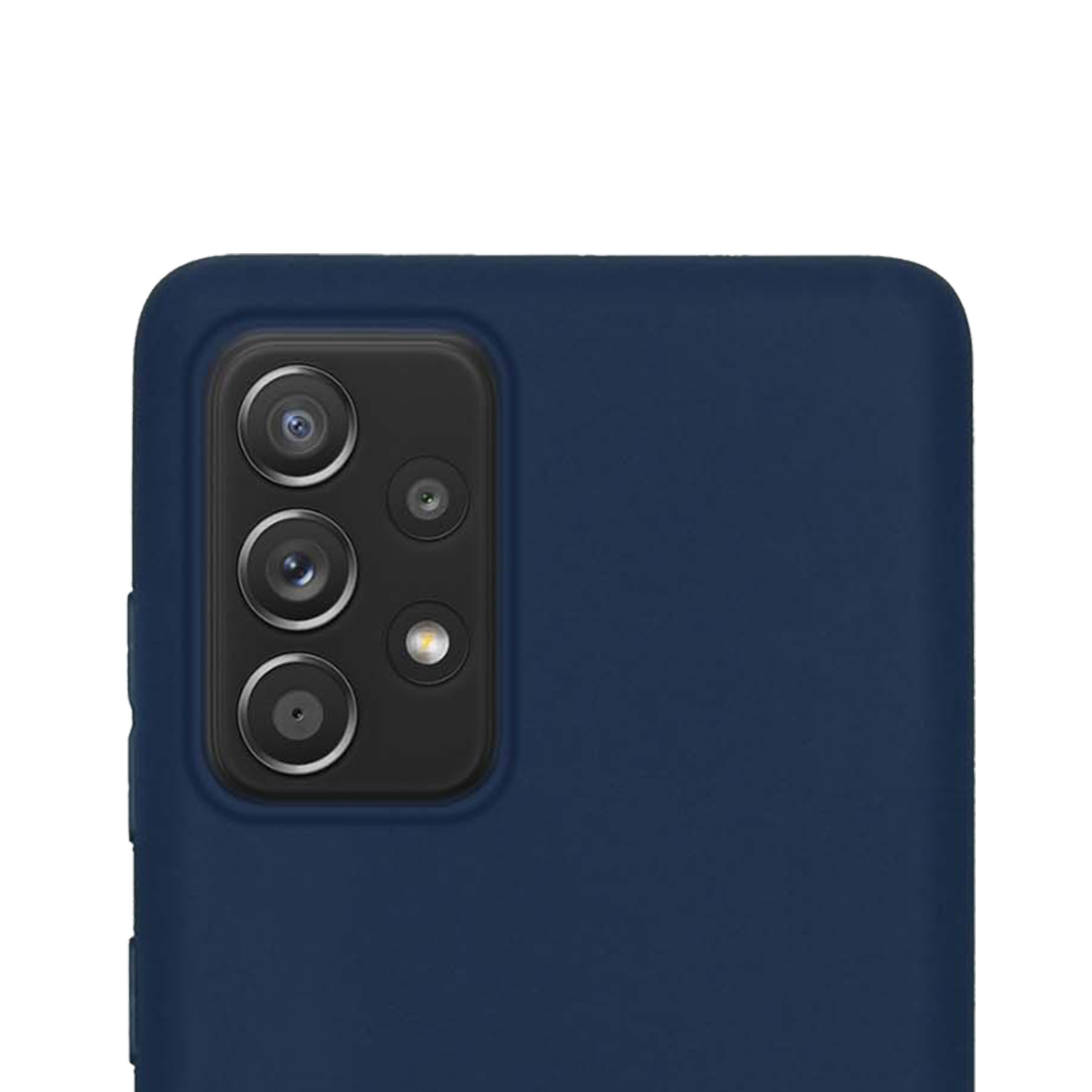 NoXx Hoes Geschikt voor Samsung A33 Hoesje Cover Siliconen Back Case Hoes - Donkerblauw - 2x