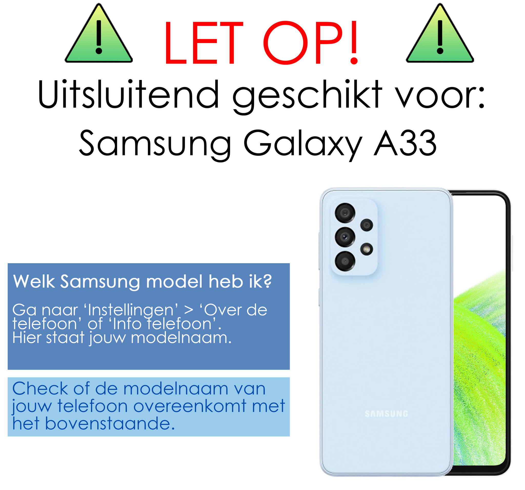 NoXx Hoes Geschikt voor Samsung A33 Hoesje Cover Siliconen Back Case Hoes - Donkerblauw - 2x