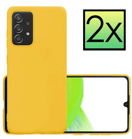 NoXx NoXx Samsung Galaxy A33 Hoesje Siliconen - Geel - 2 PACK