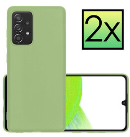 NoXx NoXx Samsung Galaxy A33 Hoesje Siliconen - Groen - 2 PACK