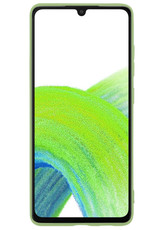 NoXx Hoes Geschikt voor Samsung A33 Hoesje Cover Siliconen Back Case Hoes - Groen - 2x