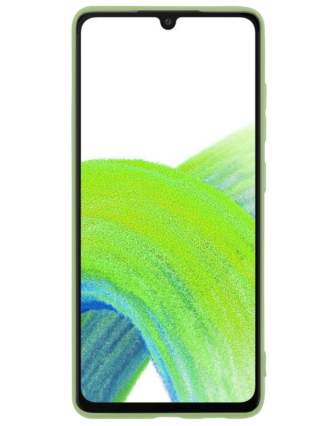 NoXx Hoes Geschikt voor Samsung A33 Hoesje Cover Siliconen Back Case Hoes - Groen - 2x