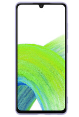 NoXx Hoes Geschikt voor Samsung A33 Hoesje Cover Siliconen Back Case Hoes - Lila - 2x