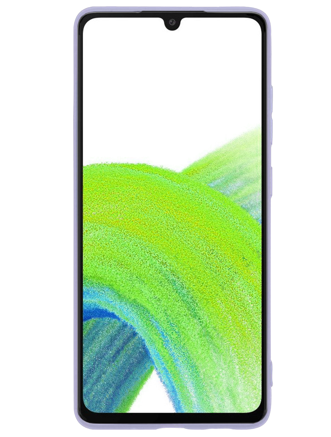 NoXx Hoes Geschikt voor Samsung A33 Hoesje Cover Siliconen Back Case Hoes - Lila - 2x