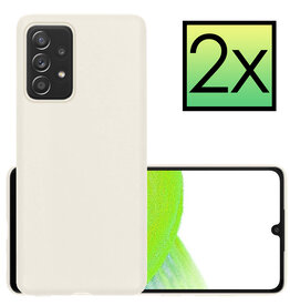 NoXx NoXx Samsung Galaxy A33 Hoesje Siliconen - Wit - 2 PACK