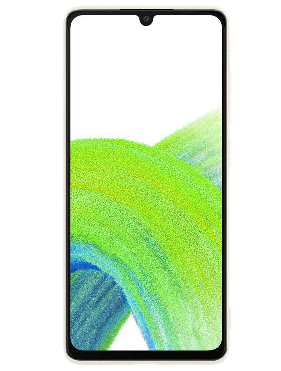 NoXx Hoes Geschikt voor Samsung A33 Hoesje Cover Siliconen Back Case Hoes - Wit - 2x