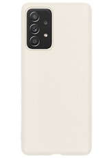 NoXx Hoes Geschikt voor Samsung A33 Hoesje Cover Siliconen Back Case Hoes - Wit - 2x