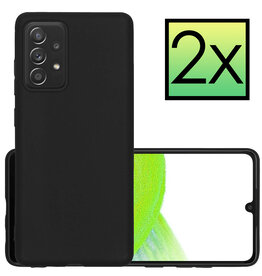 NoXx NoXx Samsung Galaxy A33 Hoesje Siliconen - Zwart - 2 PACK