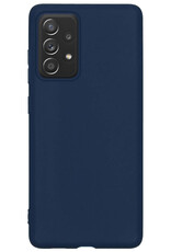 Nomfy Hoesje Geschikt voor Samsung A33 Hoesje Siliconen Cover Case - Hoes Geschikt voor Samsung Galaxy A33 Hoes Back Case - Donkerblauw