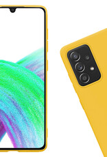 Nomfy Hoesje Geschikt voor Samsung A33 Hoesje Siliconen Cover Case - Hoes Geschikt voor Samsung Galaxy A33 Hoes Back Case - Geel