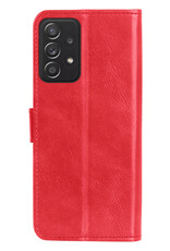 BASEY. Hoes Geschikt voor Samsung A33 Hoesje Bookcase Hoes Flip Case Book Cover - Hoesje Geschikt voor Samsung Galaxy A33 Hoes Book Case Hoesje - Rood