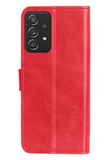Nomfy Hoesje Geschikt voor Samsung A33 Hoes Bookcase Flipcase Book Cover - Hoes Geschikt voor Samsung Galaxy A33 Hoesje Book Case - Rood