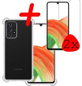 BASEY. BASEY. Samsung Galaxy A33 Hoesje Shockproof Met 2x Screenprotector