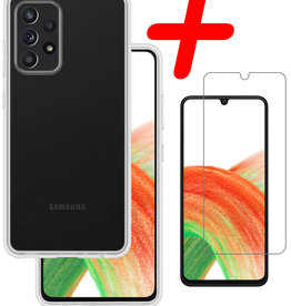 BASEY. BASEY. Samsung Galaxy A33 Hoesje Siliconen Met Screenprotector - Transparant