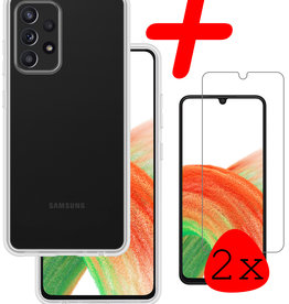 BASEY. BASEY. Samsung Galaxy A33 Hoesje Siliconen Met 2x Screenprotector - Transparant