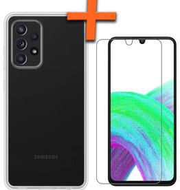 Nomfy Nomfy Samsung Galaxy A33 Hoesje Siliconen Met Screenprotector - Transparant