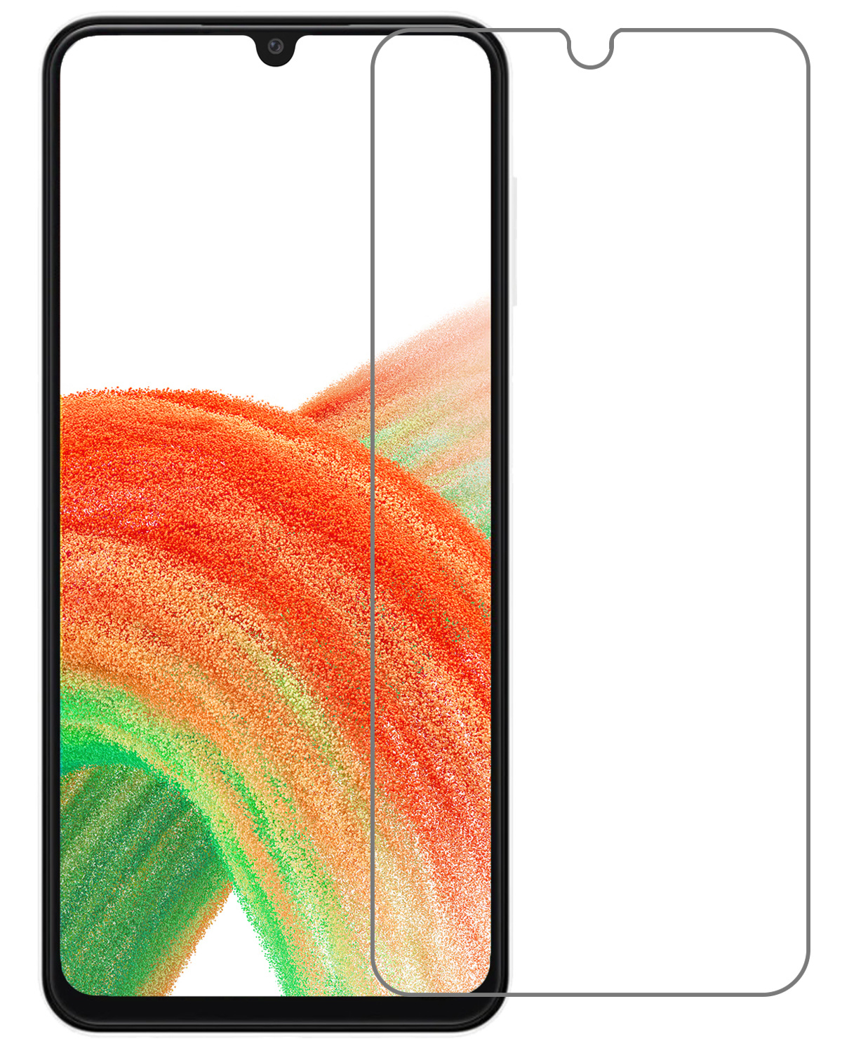 BASEY. Screenprotector Geschikt voor Samsung A33 Screenprotector Tempered Glass - Screenprotector Geschikt voor Samsung Galaxy A33 Beschermglas Screen Protector Glas