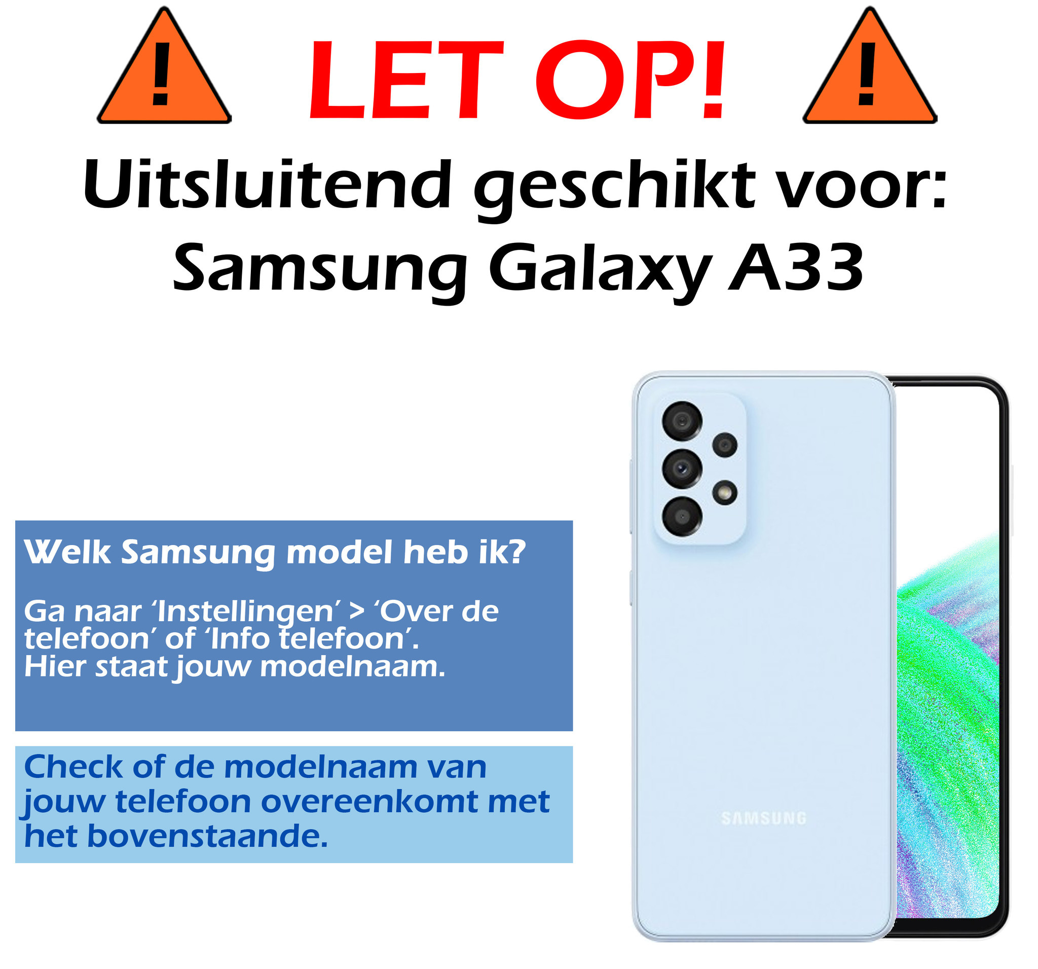 Samsung Galaxy A33 Hoesje Shockproof Met 2x Screenprotector - Samsung Galaxy A33 Screen Protector Tempered Glass - Samsung Galaxy A33 Transparant Transparant Shock Proof Met Beschermglas 2x