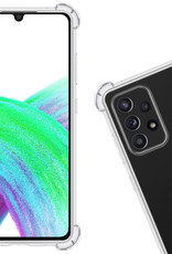 Nomfy Hoesje Geschikt voor Samsung A33 Hoesje Shock Proof Cover Case Shockproof Met 2x Screenprotector - Hoes Geschikt voor Samsung Galaxy A33 Hoes Siliconen Back Case - Transparant