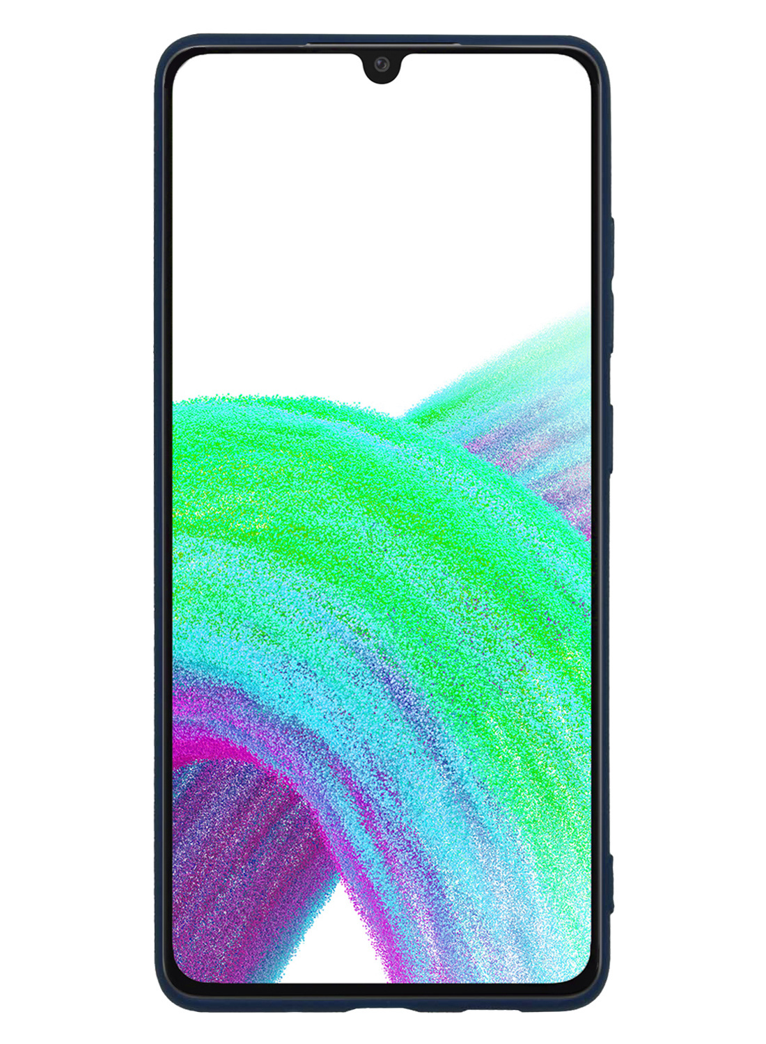 Nomfy Hoesje Geschikt voor Samsung A33 Hoesje Siliconen Cover Case Met Screenprotector - Hoes Geschikt voor Samsung Galaxy A33 Hoes Back Case - Donkerblauw