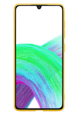 Samsung Galaxy A33 Hoesje Met Screenprotector - Samsung Galaxy A33 Case Geel Siliconen - Samsung Galaxy A33 Hoes Met Screenprotector