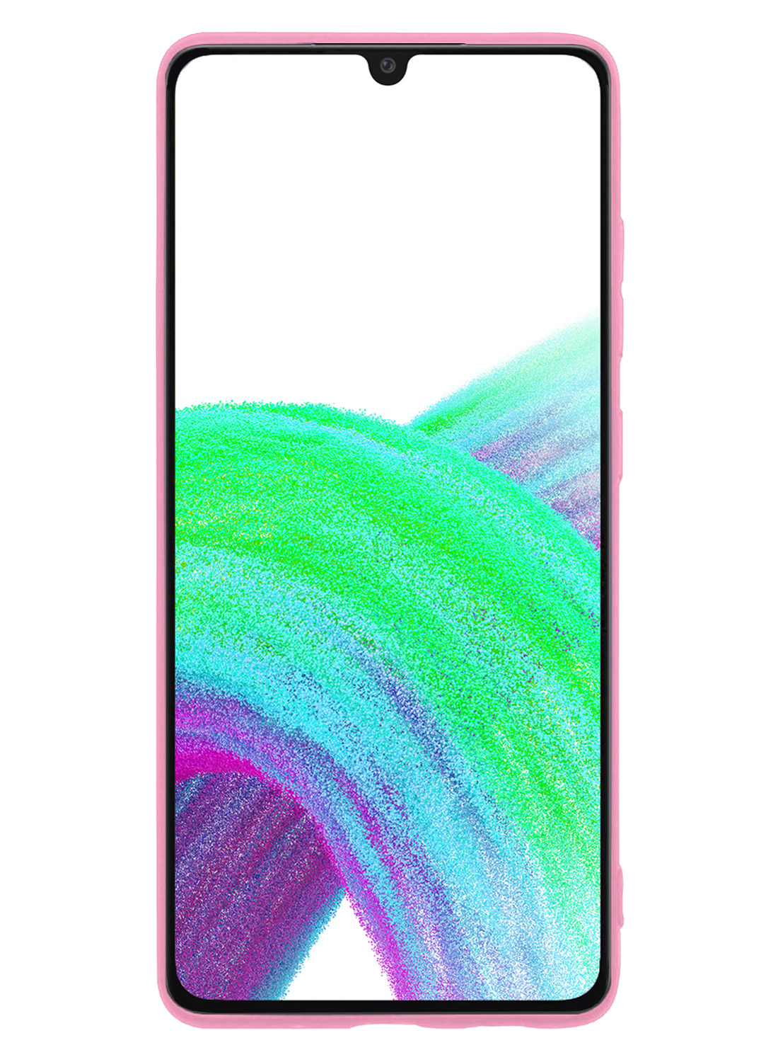 Samsung Galaxy A33 Hoesje Met Screenprotector - Samsung Galaxy A33 Case Licht Roze Siliconen - Samsung Galaxy A33 Hoes Met Screenprotector