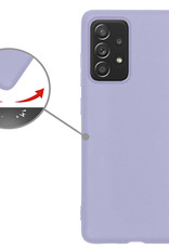 Nomfy Hoesje Geschikt voor Samsung A33 Hoesje Siliconen Cover Case Met Screenprotector - Hoes Geschikt voor Samsung Galaxy A33 Hoes Back Case - Lila