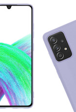 Nomfy Hoesje Geschikt voor Samsung A33 Hoesje Siliconen Cover Case Met Screenprotector - Hoes Geschikt voor Samsung Galaxy A33 Hoes Back Case - Lila